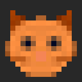 orange cat face