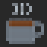 steaming cup of coffee