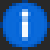 blue circle with a white letter i