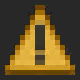 amber triangle with an exclamation mark