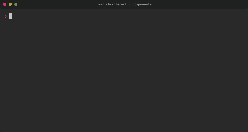 rs-rich-interact's components, one after another